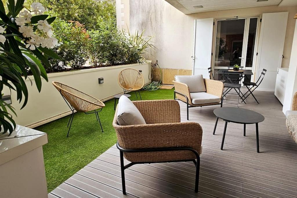 Arcareve - Grand Studio De Standing Avec Terrasse, Jardin Et Acces Direct A La Plage Аркашон Экстерьер фото